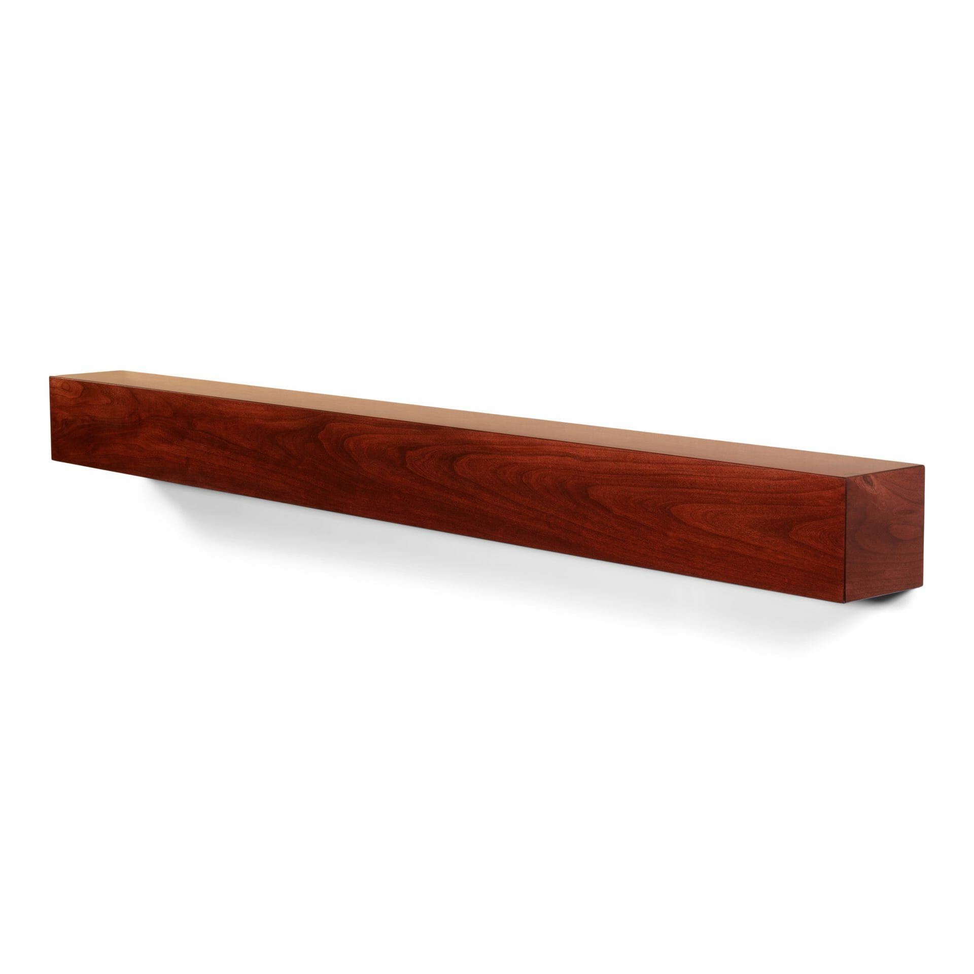 cherry wood mantel in chianti red color